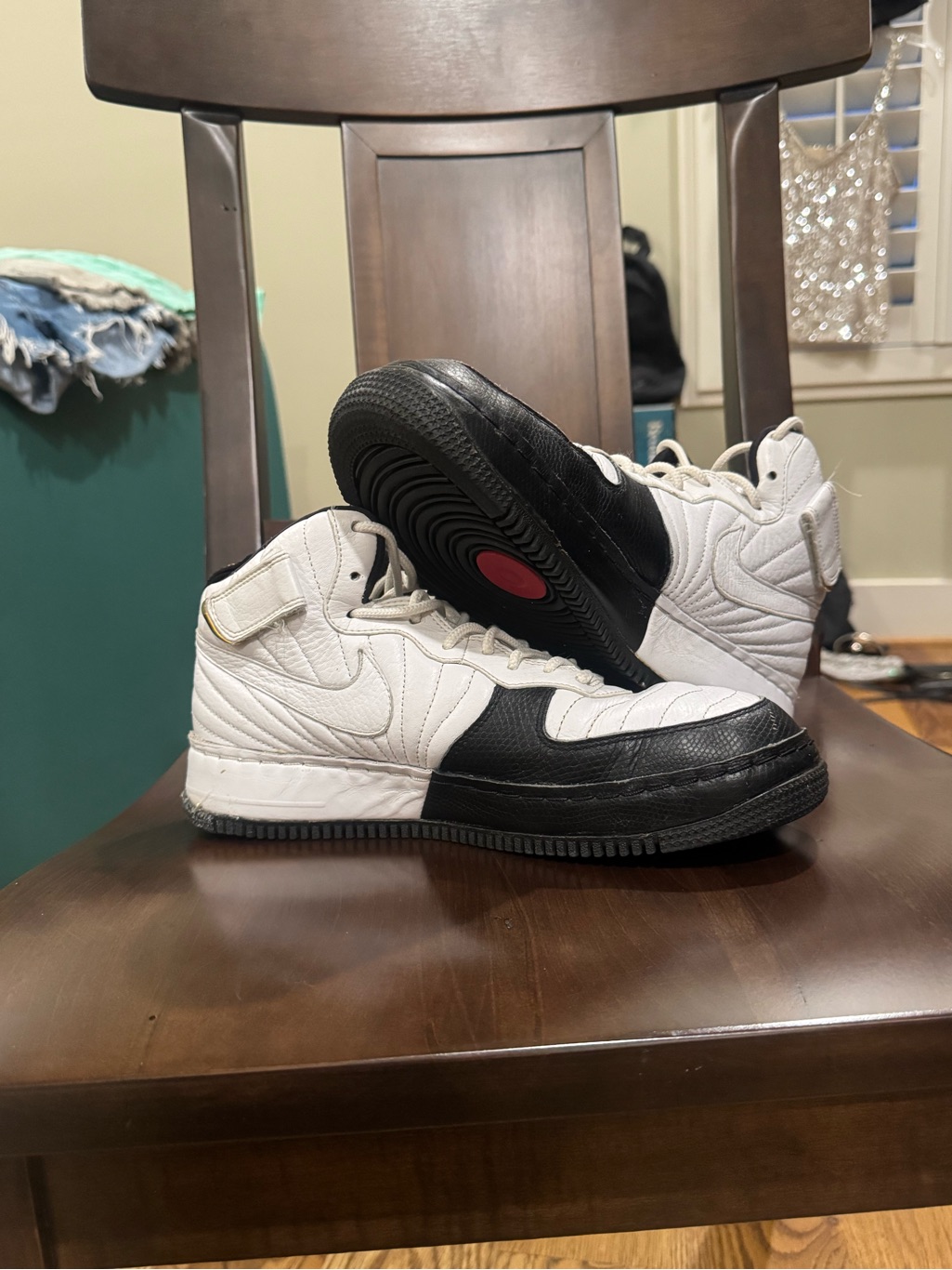 Jordan Air Taxi 12’s Men’s High-Top Sneakers In White & Black With Red Sole